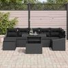 vidaXL Ensemble de canap&eacute; de jardin avec coussin 8 pcs Noir
