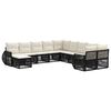 vidaXL Ensemble de canap&eacute; de jardin 11 pc 11 place Noir polyrotin