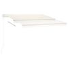 vidaXL Auvent automatique avec capteur de vent et LED 350x250 cm Cr&egrave;me