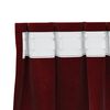 vidaXL Rideaux occultants 2 pcs Bordeaux 140 x 140 cm Velours