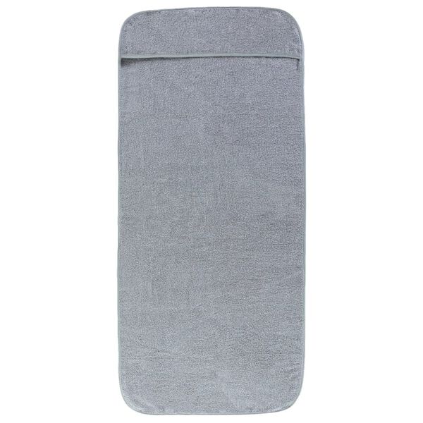 vidaXL Serviettes de plage 2 pcs gris 60x135 cm tissu 400 GSM
