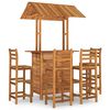 vidaXL Ensemble de bar de jardin 5 pcs Bois d'acacia solide