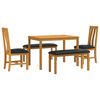 vidaXL Ensemble de salle &agrave; manger 5 pc Noir Bois de ch&ecirc;ne massif