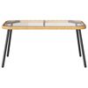 vidaXL Table basse Marron et Noir 90 x 45 x 43 cm Poly Rattan et verre