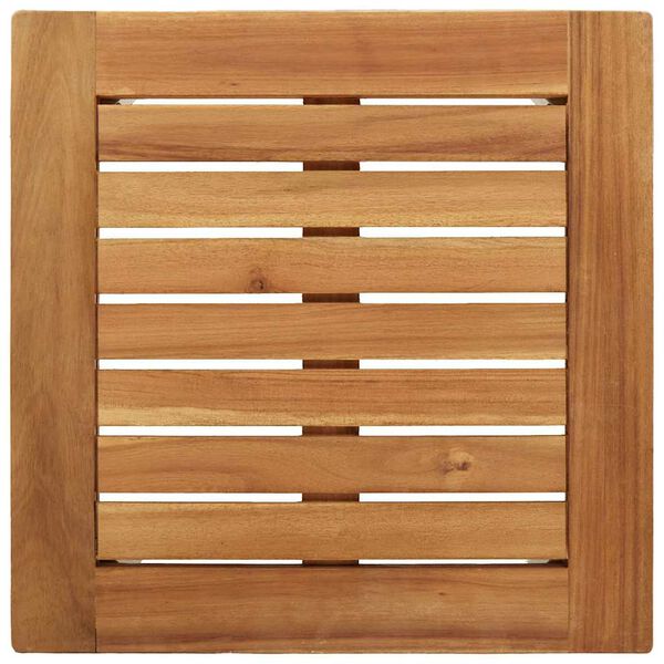 Ensemble 3 Transats + Table D'appoint - Bois D'acacia Massif - Réglables - Pour Jardin, Terrasse, Piscine