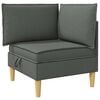 vidaXL Canap&eacute; d'angle avec rangement Gris fonc&eacute; Tissu
