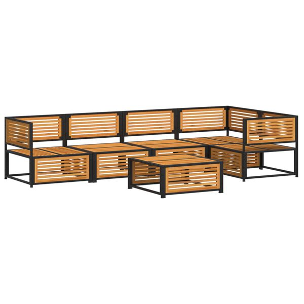 vidaXL Salon de jardin avec coussins 6 pcs bois d'acacia solide