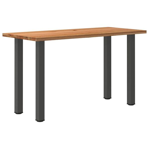vidaXL Table de bar rectangulaire en bois massif de ch&ecirc;ne marron clair 180 x 80 x 92 cm