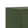 vidaXL Table de chevet vert olive 36x39x78 cm acier