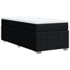 vidaXL Sommier &agrave; lattes de lit avec matelas Noir 90x200 cm Tissu