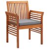 vidaXL Chaise &agrave; d&icirc;ner de jardin avec coussin Bois d'acacia massif