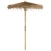 vidaXL Parasol Tiki avec auvent en feuille de bananier 150 cm bambou