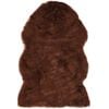 vidaXL Tapis 60 x 90 cm Peau de mouton synth&eacute;tique Marron