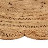 vidaXL Tapis Jute tress&eacute; &agrave; la main 180 cm Rond