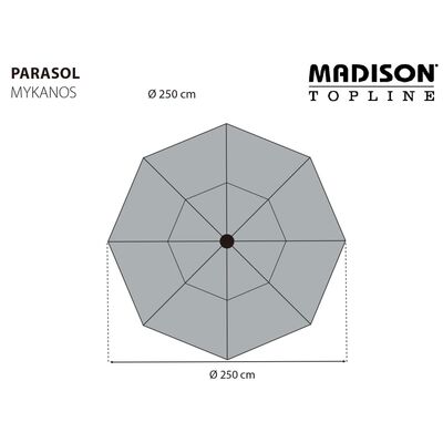 Madison Parasol de jardin Mykanos 250 cm écru