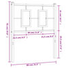 vidaXL T&ecirc;te de lit de remplacement m&eacute;tal noir 75 cm