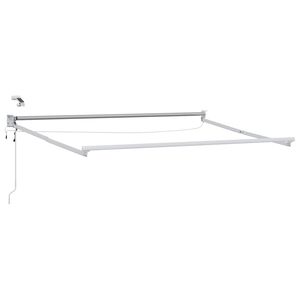 vidaXL Cadre de store r&eacute;tractable &eacute;lectrique Blanc 2,5 x 2 m Aluminium