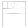 vidaXL T&ecirc;te de lit de remplacement m&eacute;tal blanc 75 cm