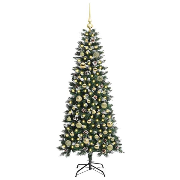 vidaXL Sapin de No&euml;l artificiel Vert 150 cm PVC, plastique et acier