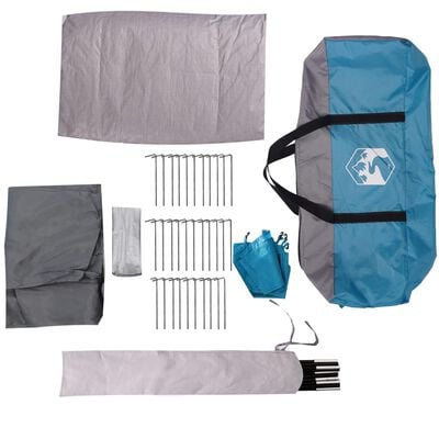 vidaXL Tente de cabine familiale 6 personnes bleu imperméable