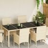 vidaXL Plateau de table 4 pcs Noir verre tremp&eacute;