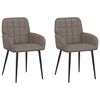 vidaXL Chaises de salle &agrave; manger 2 pc Simili cuir Gris 57 x 50 x 85 cm
