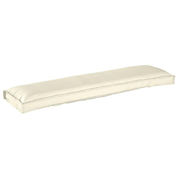 vidaXL Coussin pour banc de palette Crème 150 x 40 x 8 cm Tissu Oxford