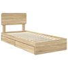 vidaXL Lit de Rangement Ch&ecirc;ne Sonoma 100 x 200 cm Bois d'ing&eacute;nierie