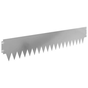 vidaXL Bordure de Pelouse 10 pc 103 x 20 cm Acier Argent&eacute;