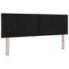 vidaXL T&ecirc;te de lit LED Noir 160 cm tissu