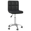 vidaXL Chaise pivotante de salle &agrave; manger Noir Similicuir