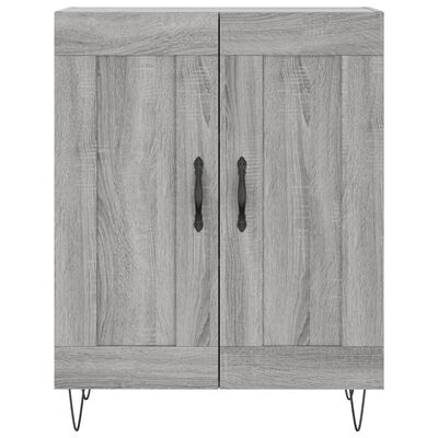 vidaXL Buffet haut Sonoma gris 69,5x34x180 cm Bois d'ingénierie