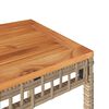 vidaXL Table de jardin m&eacute;lange beige 38x38x42 cm rotin et bois acacia