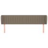 vidaXL T&ecirc;te de lit avec oreilles Taupe 183x23x78/88 cm Tissu