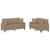 vidaXL Ensemble de canap&eacute;s 2 pcs avec coussins cappuccino similicuir