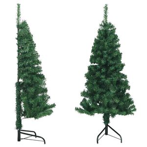 vidaXL Sapin de No&euml;l artificiel d'angle Vert 120 cm PVC