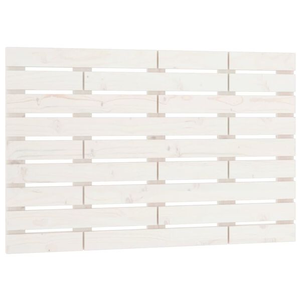 vidaXL T&ecirc;te de lit murale Blanc 96x3x63 cm Bois massif de pin