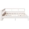 vidaXL Lit biblioth&egrave;que sans matelas blanc 200x200 cm bois pin massif