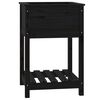 vidaXL Jardini&egrave;re avec &eacute;tag&egrave;re Noir 54x54x81 cm Bois massif de pin