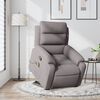 vidaXL Fauteuil inclinable de massage Taupe Tissu