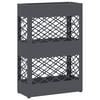 vidaXL Porte-parapluie Anthracite 28 x 12 x 41 cm Acier