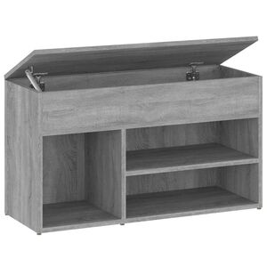 vidaXL Banc &agrave; chaussures Sonoma gris 80x30x45 cm Bois d'ing&eacute;nierie
