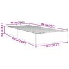 vidaXL Cadre de lit ottoman sans matelas taupe 90x200 cm tissu