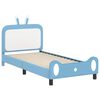 vidaXL Cadre de lit pour enfants avec t&ecirc;te de lit Bleu 90 x 200 cm PU