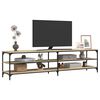 vidaXL Meuble TV ch&ecirc;ne sonoma 200x30x50 cm bois d'ing&eacute;nierie et m&eacute;tal