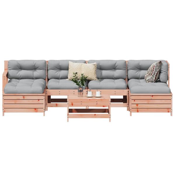 vidaXL Salon de jardin 7 pcs bois massif sapin de douglas