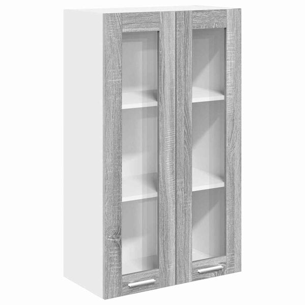 vidaXL Armoire suspendue avec stockage Gris Sonoma 60 x 31 x 100 cm
