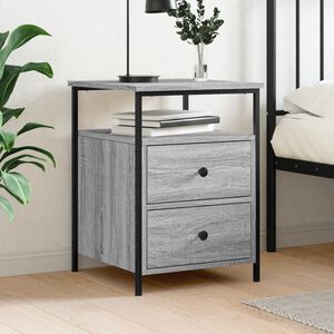 vidaXL Table de chevet sonoma gris 44x45x60 cm bois d'ing&eacute;nierie