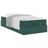 vidaXL Cadre de lit avec matelas avec matelas 2 pcs Vert Velours