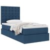 vidaXL Lit avec rangement et matelas Bleu 90 x 200 cm Polyester